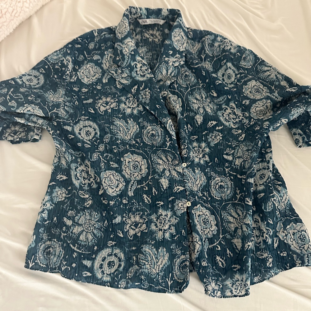 Zara floral shirt